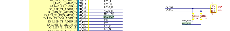 SCL and SDA Pull-Up Pins on Arty A7 Schematic